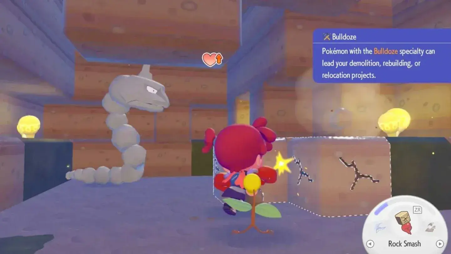 Rock Smash clears cave path